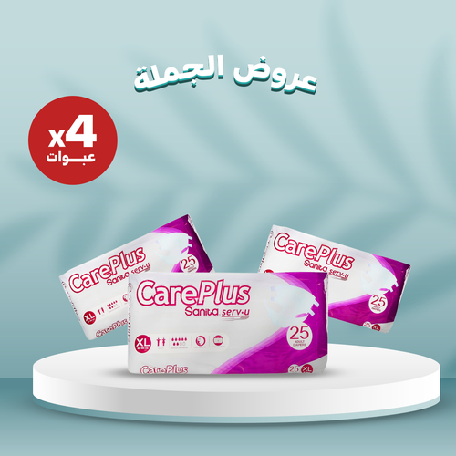 سانيتا اليجانس  - حفائض كير بلص - اكس لارج - كرتون - 3 عبوات - 25قطعة للعبوة