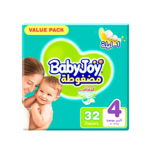 بيبى جوى - حفائض اطفال - رقم 4 - 32 حفاضه