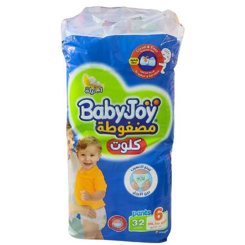 بيبي جوي كلوت - مقاس 6 - عبوة جامبو 32 قطعة