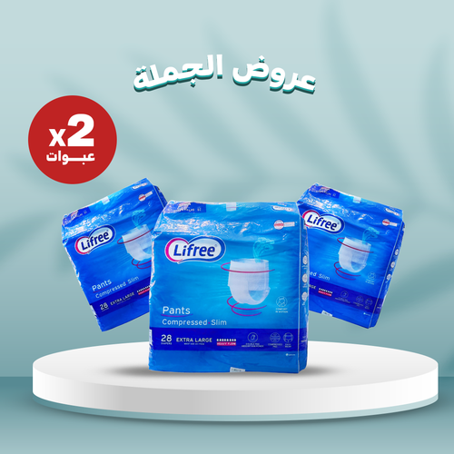 ليفرى - حفائض كلوت غزير - كبير جدا -  كرتون - 2 عبوة - 28قطعة للعبوة