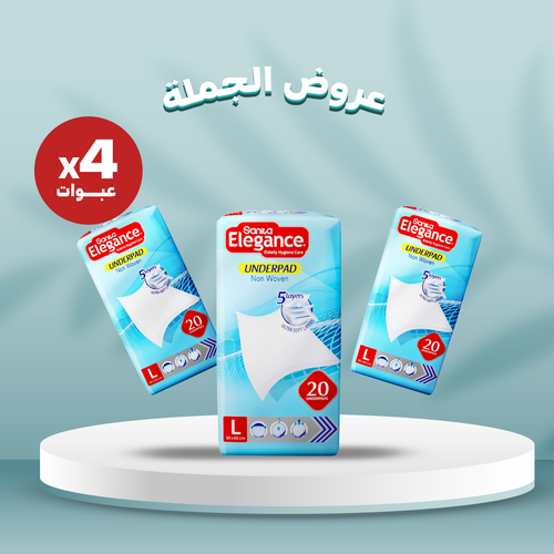 سانيتا اليجانس - مفارش -كبير - 60*90 - كرتون - 4 عبوات - 20قطعة للعبوة