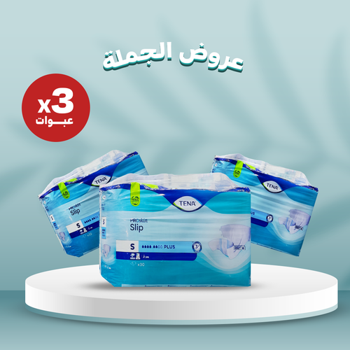 تينا - سليب بلس - صغير - كرتون - 3 عبوات - 30قطعة للعبوة