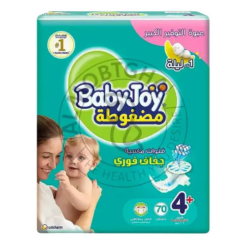 بيبي جوي (مقاس 4+) - حفاضات مريحة - عبوة عملاقة 70 قطعة