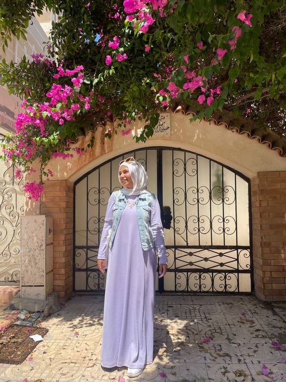 Lavender Striped dress