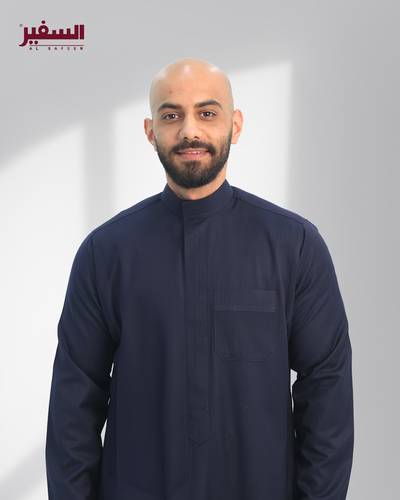 ثوب شتوي شبابي سادة سحاب 