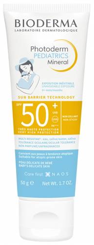 بيوديرما - فوتوديرم بيدياتريكس كريم واقي شمس معدني SPF50 للأطفال 50 جم