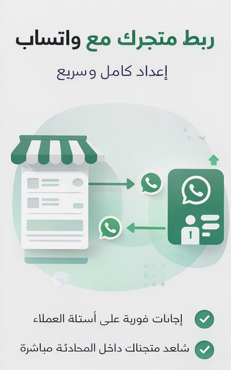 ربط متجرك مع واتساب – إعداد كامل وسريع