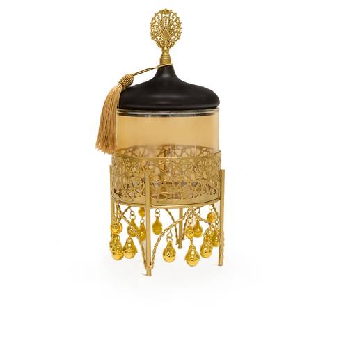 Hala Sweet Dish with Golden Anklet and Black Lid