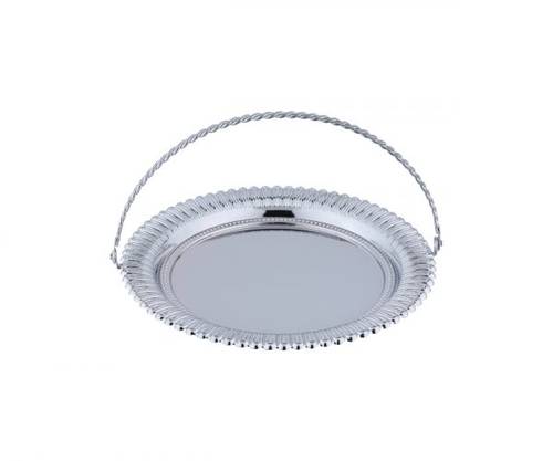 Chrome Round Cake Tray