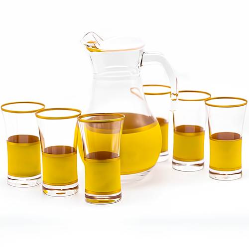 طقم جيك+ 6 كاسات ملون