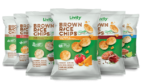 LIVITY PROWN RICE CHIPS (60G)