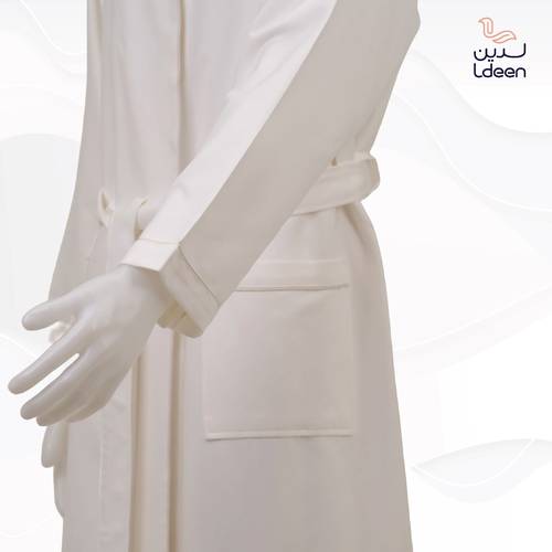الروب المطوّر (مايكروفايبر) - أبيض - 2XL/3XL