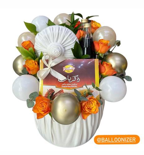 صندوق شيكولاتة وتمر و جوري