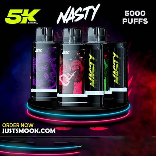  سحبة ناستي كرستال 5000 موش 20 نيكوتين NASTY 5K 5000 PUFFS
