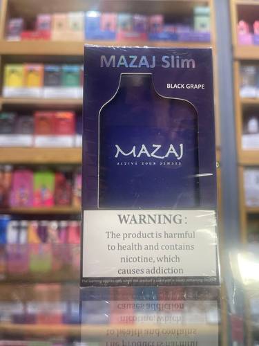 MAZAJ SLIM سحبة سيجارة مزاج سليم 5500 شفطة 20 نيكوتين عدة نكهات استخدام مره واحده