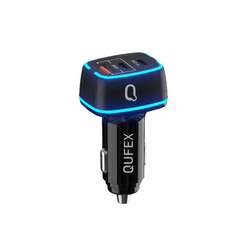 شاحن سيارة سريع بقوة 75 واط منفذين PD+منفذ USB