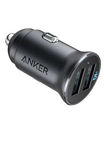 شاحن سيارة من أنكر بقوة 24 واط ومنفذين usb