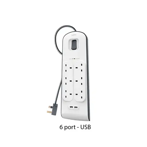 توصيله 6 مداخل مدخلين USB سلك 2 متر بيلكن