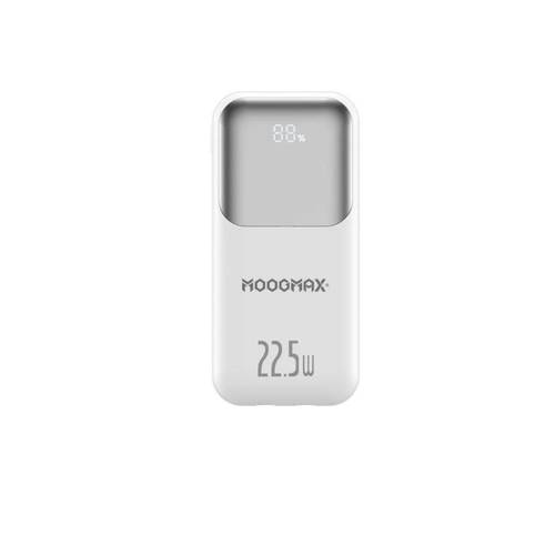 باور بانك 10000mAh بقوة 22.5W بمنفذين PD + usb بكيبلين مدمجين PD + ايفون من موج ماكس سلفر