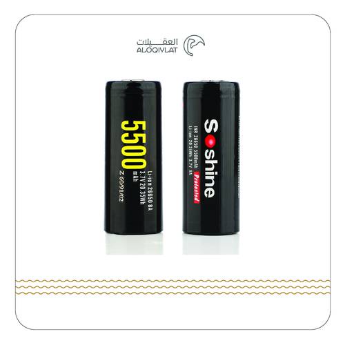 بطارية ليثيوم 5500 mAh قابل لإعادة الشحن بمنفذ USB مباشر 26650