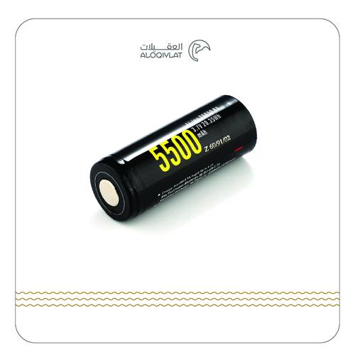 بطارية ليثيوم 5500 mAh قابل لإعادة الشحن 26650