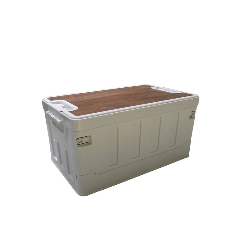 صندوق تخزين متعدد الاستخدام قابل للطي مقابض اقفال محكمة 60 لتر