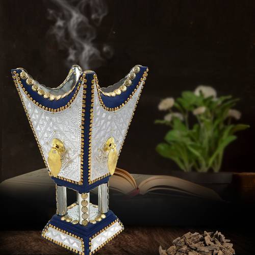 مبخرة الفخامة خشب أثل أزرق
