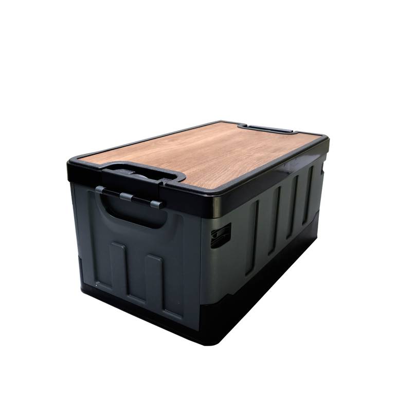 صندوق تخزين متعدد الاستخدام قابل للطي مقابض اقفال محكمة 60 لتر
