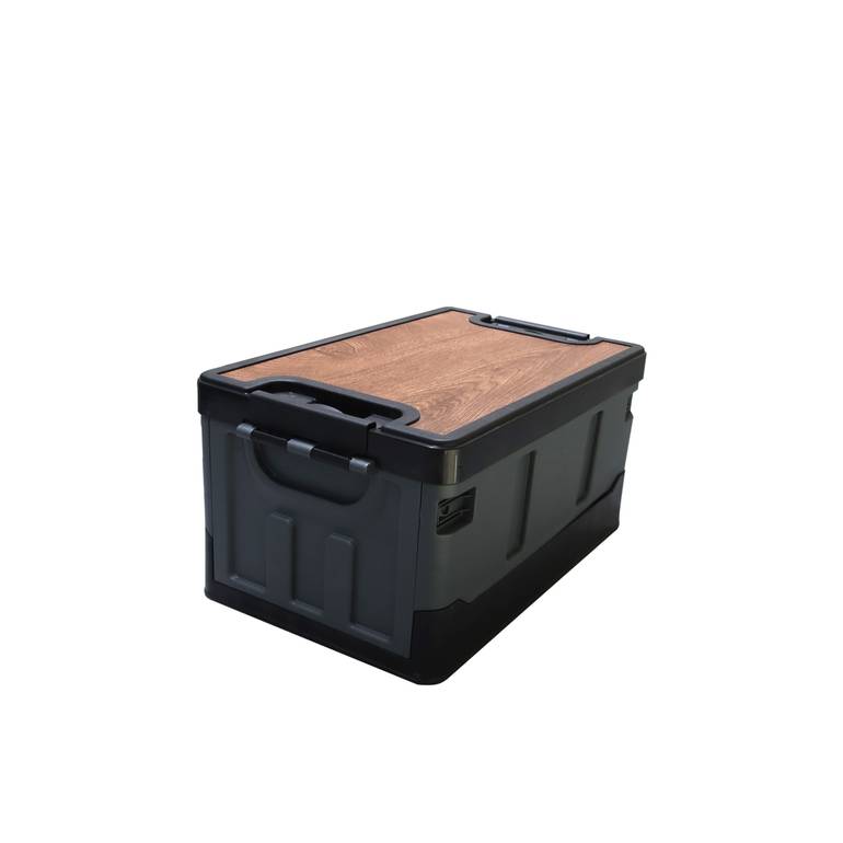 صندوق تخزين متعدد الاستخدام قابل للطي مقابض اقفال محكمة 35 لتر