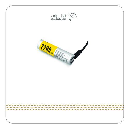 بطارية ليثيوم 2200 mAh قابل لإعادة الشحن بمنفذ USB مباشر 18650