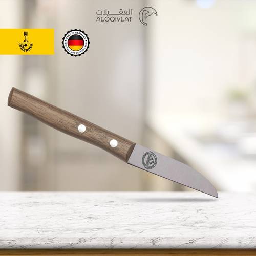 سكين تقشير صغيرة من أم شوكة مقبض خشب