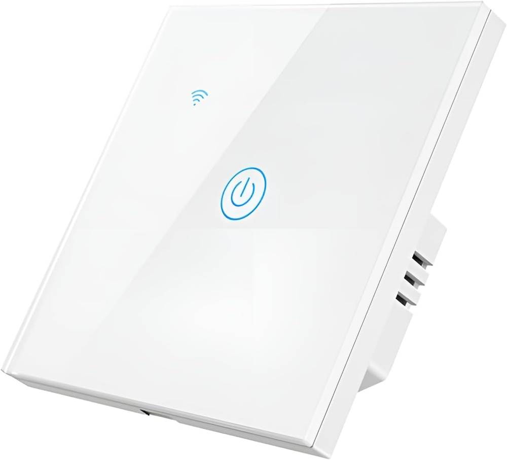  مفتاح اضاءة ذكي WiFi لمس، ابيض، متوافق مع اليكسا، تحكم عن بعد عن طريق تطبيق 