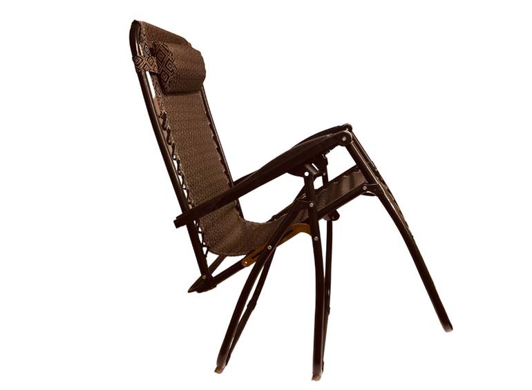 كرسي استرخاء قابل للطي لون بني