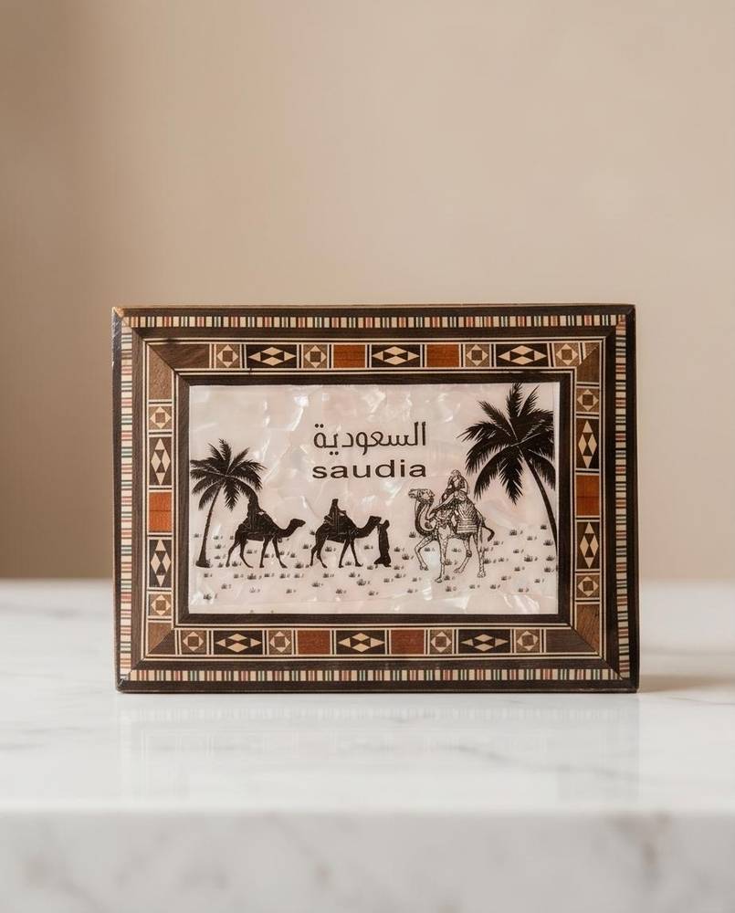  علبة عود برمز السعودية للأوقية – لون داكن