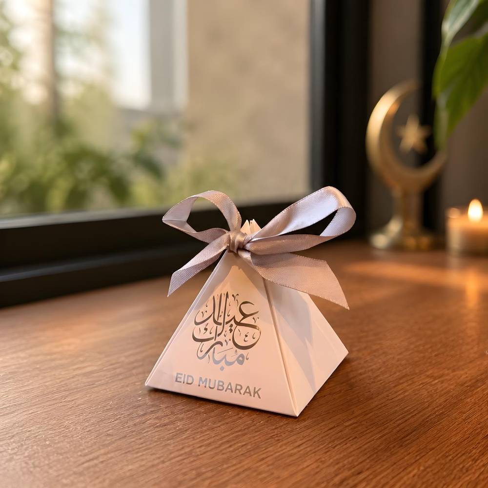 توزيعات بعبارة عيد مبارك (5 علب)