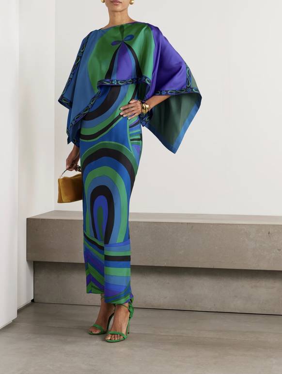 ايميليو بوتشي maxi dress with cape