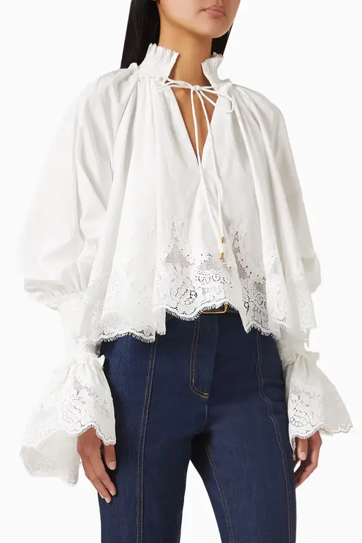 Lace cotton shirt by زيمرمان
