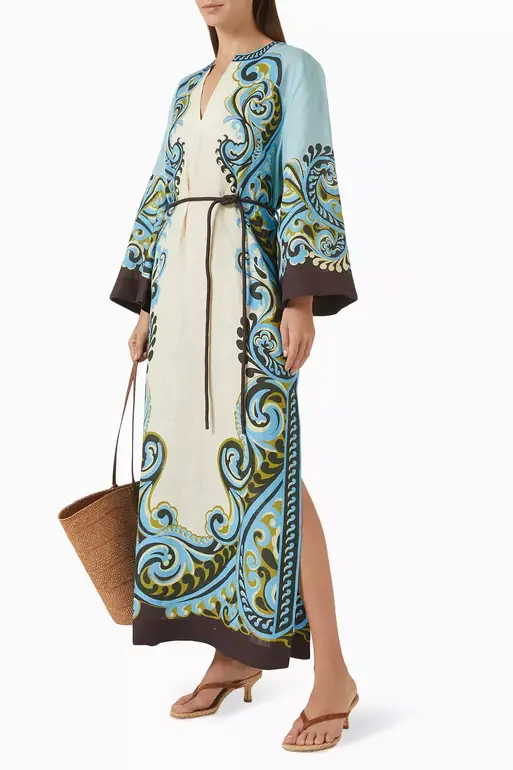 Neutral linen dress by Alemais