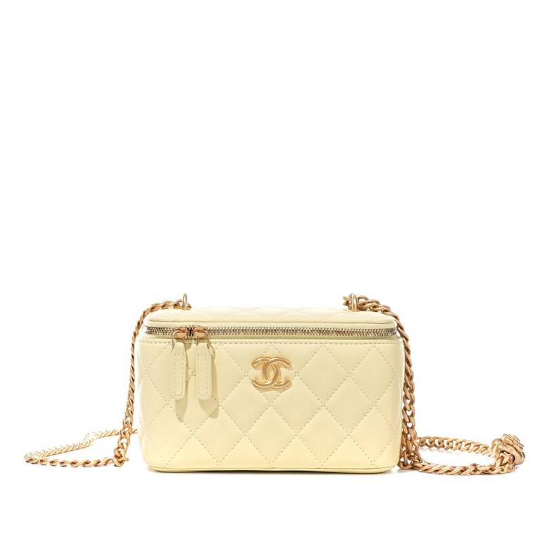 Chanel yellow lambskin bag