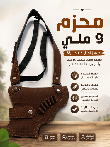 محزم مسدس 9 ملى
