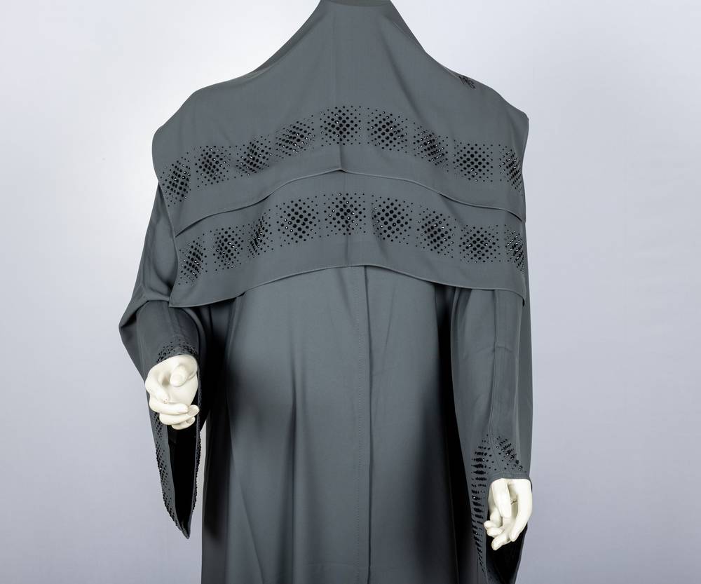 عباية مع طرحة كريستال اسود  3604 (8)