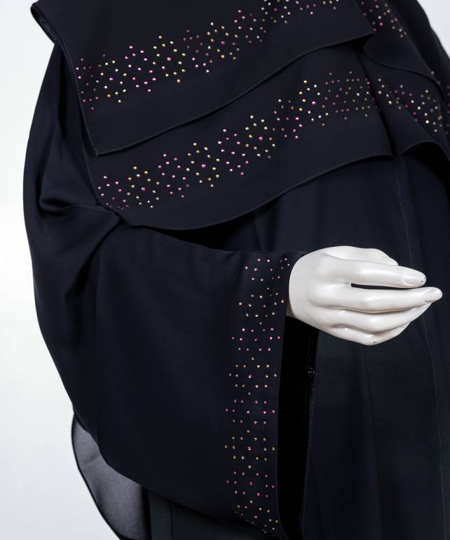عباية مع طرحة كريستال سدو موديل رقم 3653 (1)