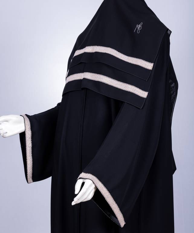 عباية مع طرحة كريستال موديل رقم 3614  (3)