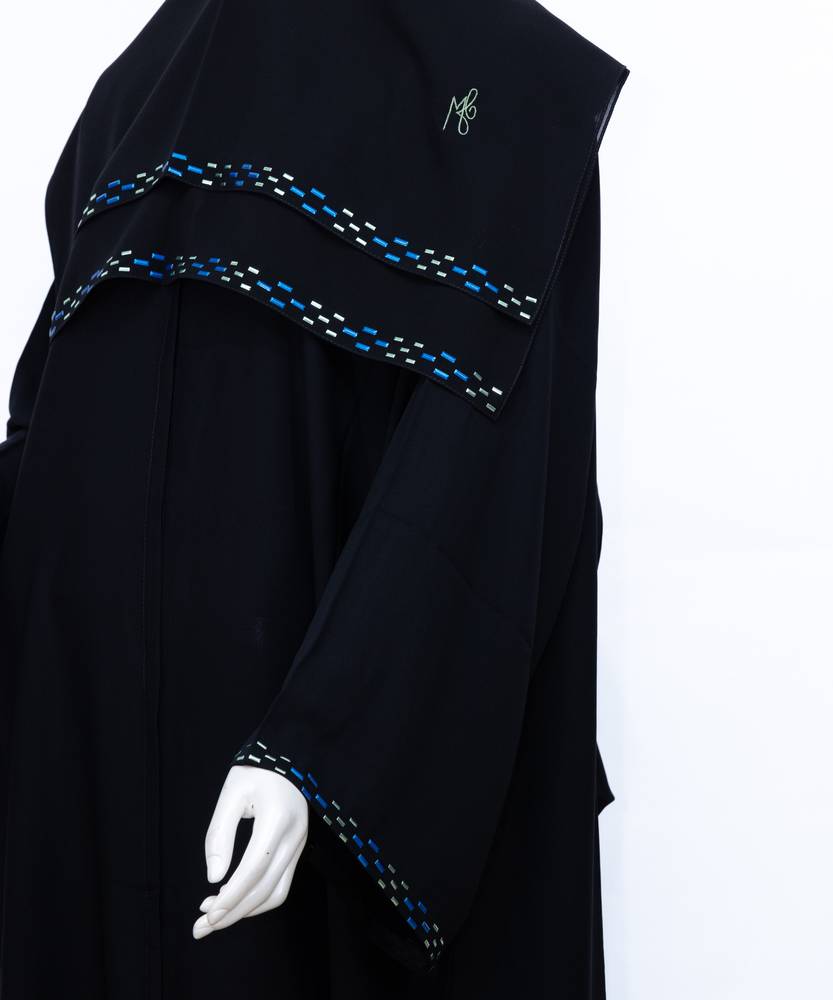 عباية مع طرحة ملون ومخطط 3629 (6)