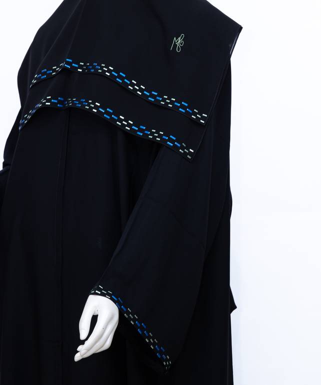 عباية مع طرحة ملون ومخطط 3629 (6)