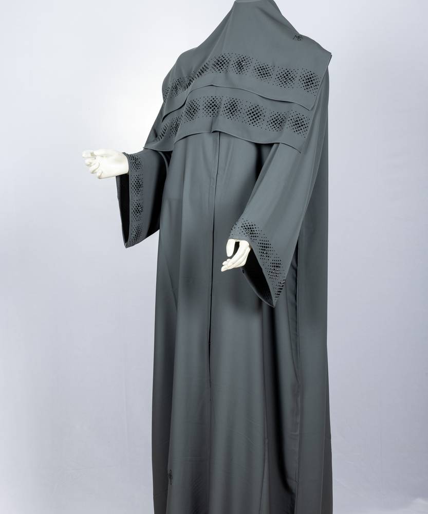 عباية مع طرحة كريستال اسود  3604 (8)