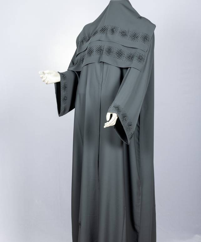 عباية مع طرحة كريستال اسود  3604 (8)