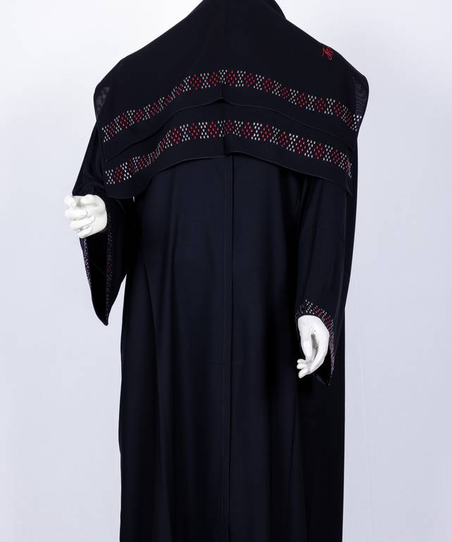 عباية مع طرحة معدن ملون موديل رقم  3603 (1)