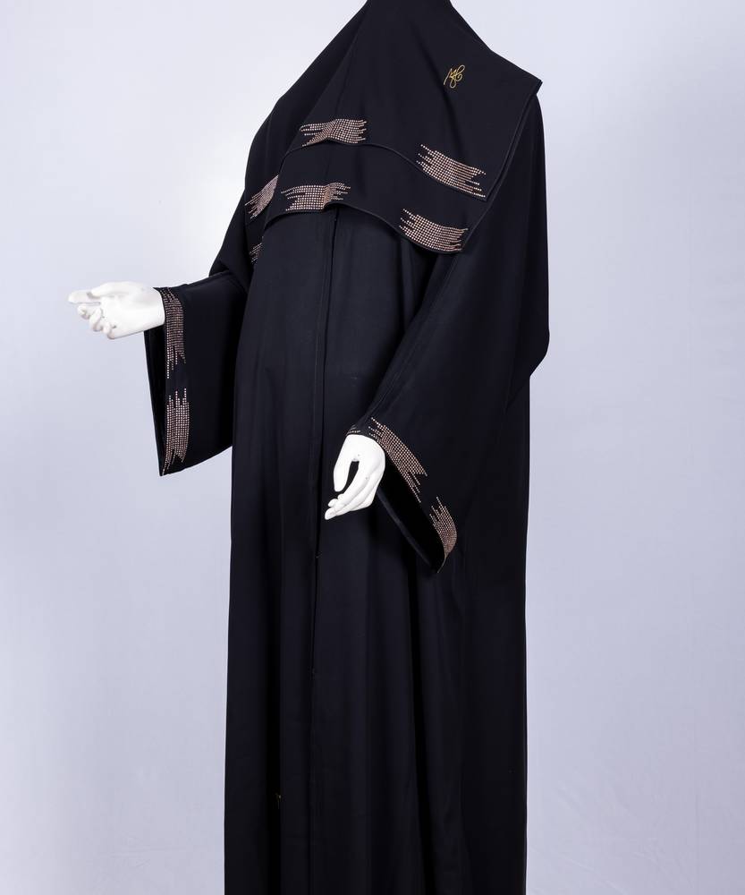 عباية كريستال برسمة جديدة وحصرية موديل رقم  00100 ( 5 )