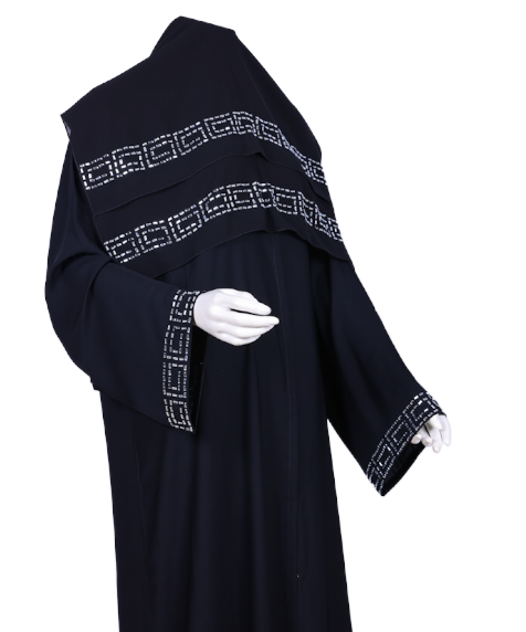 عباية مع طرحة موديل رقم  3588  (1)